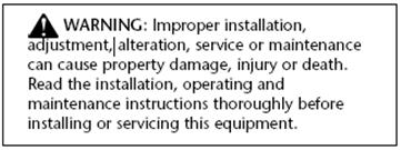 The installer should leave the instructions with