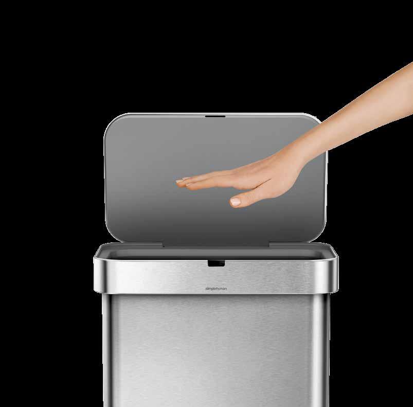 motion sensing 5 The motion sensor opens the bin with a wave of your hand and is smart enough