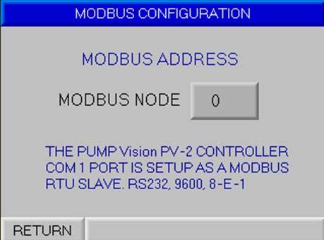 MODBUS The has an RS232 serial port that is configured as a Modbus RTU Server (Slave) with 9600 Baud, 8-E-1 parameters. Once a connection has been made, the PV2 can be monitored by SCADA or BMS.
