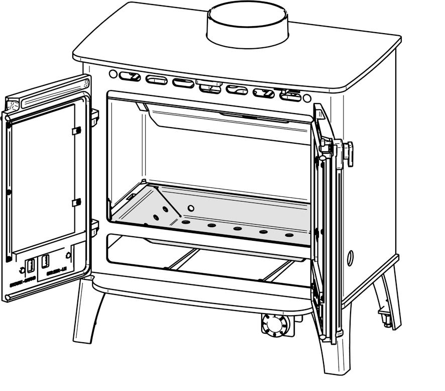 User Instructions 6.3 Hold the tray flat with the front edge pointing forwards, tilt diagonally and insert through the front of the appliance, see Diagram 16.