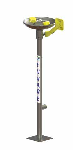 PRODUT GUIDE PORTABLE AND SELF-ONTAINED EQUIPMENT showers only WALL MOUNTED HAND OPERATED DELUGE SHOWER EW1050 Stainless Steel Finish Powder oated Finish EW1050GR Green EW1050WH White EW1050YE Yellow