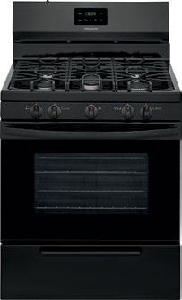 Package 1 GAS 30" Gas Range FFGF3052TB Quick Boil Continuous Corner-to-Corner Grates Sealed Gas Burners Broil and Serve Drawer 30" 1.6 Cu. Ft.