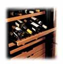 to reduce vibration and hold bottles snugly in place Solid maple facings may be finished to coordinate with surrounding cabinetry Protection Maintains constant 60% humidity level