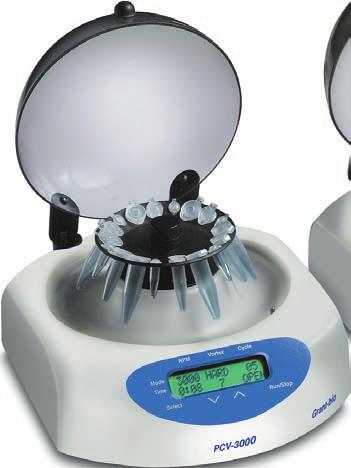 Centrifuges» PCV-3000 combined centrifuge/vortex mixer PCV-3000 Multi-spin combined centrifuge/vortex mixer Highly versatile and efficient variable-speed combined centrifuge/vortex mixer.