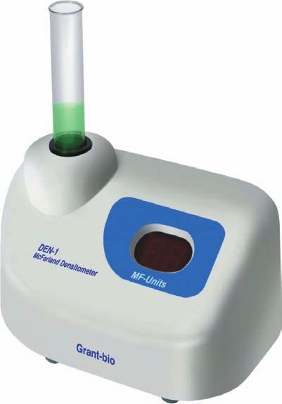 Densitometers» DEN-1 Densitometers DEN-1 A compact and efficient benchtop densitometer for measuring turbidity of cell suspensions in a variety of life science applications.