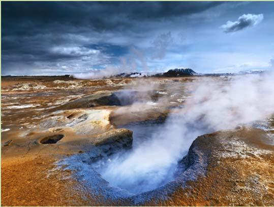 Geothermal In volcanic regions it is possible to use the natural heat of the earth. Steam can be used for heating or to power turbines creating electricity.