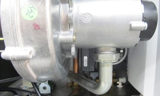 Inspect combustion chamber through sight glass. Verify flame is not present. See Figure 1. 5. Allow Boiler to cool. 6. Disconnect condensate drain from bottom of boiler.