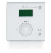 It is equipped with controls for quick change of the desired comfortable temperature, operating mode of the heating circuit, switching hot water on/off and with a presence button.