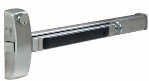 The alarm inside the rail sounds immediately upon exit and is ideal for rear exterior doors, doors leading to a rooftop, or anywhere security is a concern.