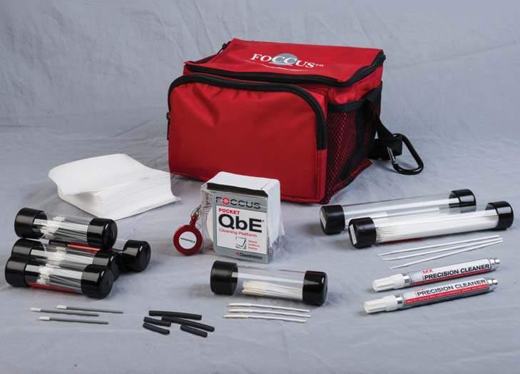 Fiber Optic Cleaning Kits Electro-Wash PX Solvent Page 60 MX Precision Cleaner Pen page 59 FiberWash Precision Cleaner Pen page 59 p-qbe Cleaning Platform Page 58 FOCCUS FTTx All-Connection Cleaning