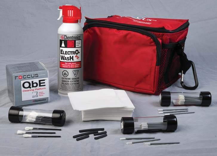 Fiber Optic Cleaning Kits Chemtronics offers fiber optic field cleaning kits to use for optical fiber endface cleaning, splice preparation and buffer gel removal.