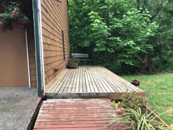 1. Deck1 East Decks 2. Deck Decking and Visible framing appeared in good condition overall.