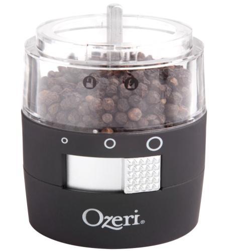 Savore Electric Pepper Grinder, by Ozeri Adjusting the Grind on the Savore Electric Grinder: To adjust the grind of your Ozeri Savore Grinder, slide the ceramic grind adjustor to one of the 3 preset