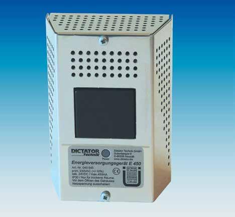 Power Packs Power Packs The DICTATOR power packs change an input voltage of 230 VAC into an electronically stabilised direct voltage of 24 VDC.