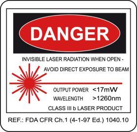 4 Laser safety precautions These are guidelines to limit hazards from laser exposure. All the available EO units in the Flashlink range include a laser.