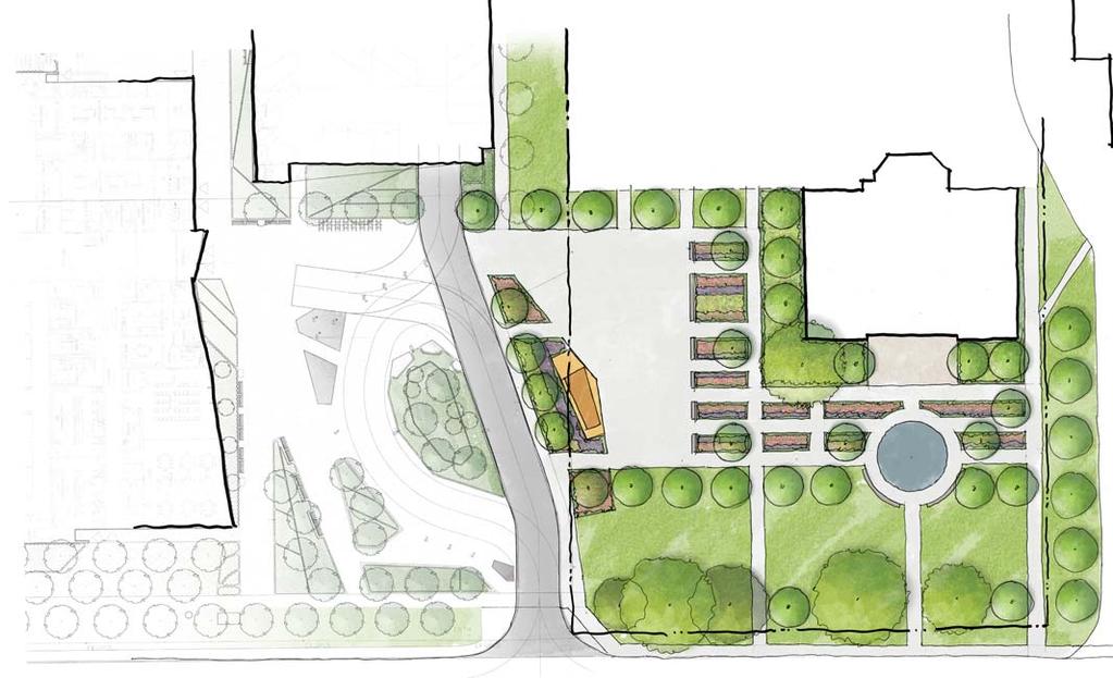 Civic Square Concept Designs. The space Public Access: Although part of the larger development site for a designed space Heritage: The site s of to be included in the design.