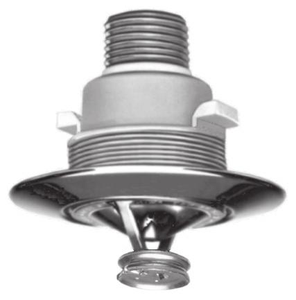 The sprinkler is available with a Polished Chrome or White painted finish with four styles of ceilings rings (see Figure ), which allow up to ¼ (6.3 mm) of adjustment.
