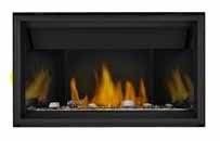 Ascent TM Linear 36 shown with Standard Safety Barrier and MIRRO-FLAME Porcelain Reflective Radiant Panels with Shore Fire Media Kit BL36-1 Up to 17,500 BTU s Top Vent Flame/heat adjustment Viewing