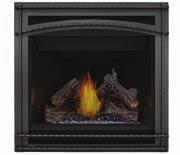 Decorative Front shown with MIRRO-FLAME Porcelain Reflective Radiant Panels B36 Up to 18,000 BTU s Top