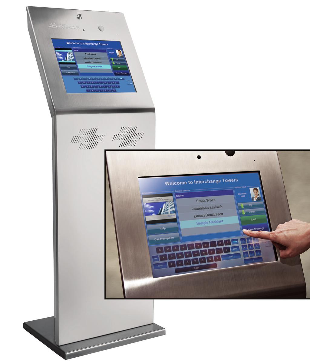 The panels are available in all forms of mounting including flush, surface, gooseneck and a stand-alone kiosk style.