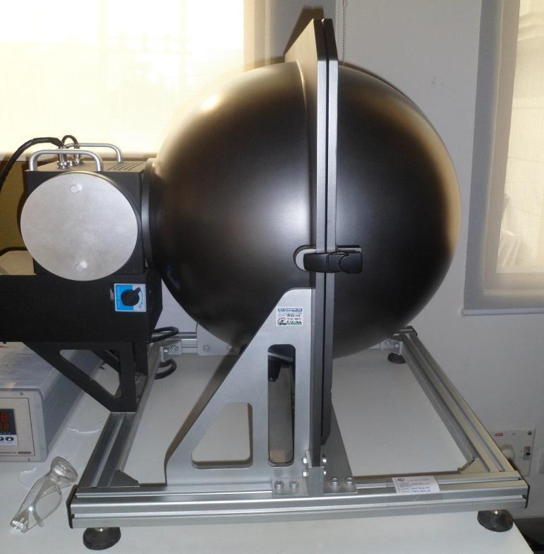 Photometry Lab (Thermostatic Integrating Sphere for LED chip) Computerized spectroradiometric and colorimetric parameters measurement like spectral power distribution,
