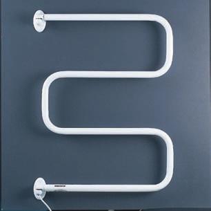 2kg Available in *white and **chrome Round tubular metal frame 2 x hinged wall mounting