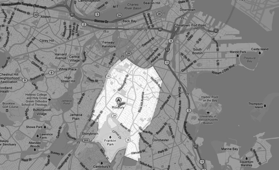 Assignment #2: Multi-Scale Urban Analysis Site Location: Boston/Roxbury Neighborhood of Roxbury The relationship between a city and its parks, rivers, streets, neighborhoods, and other systems is one