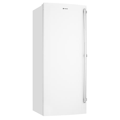 A 425L frost free vertical freezer with a classic white finish, 3 full