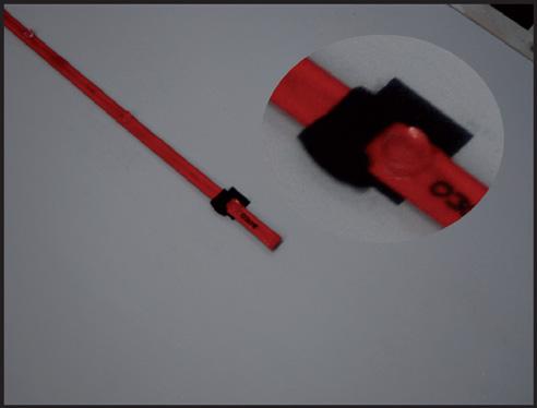 Secure the Magic Stick to the bed base using the Velcro straps provided. 3. If the bed has an open frame base the flat side of the sensor strip should be laid downwards. 4.
