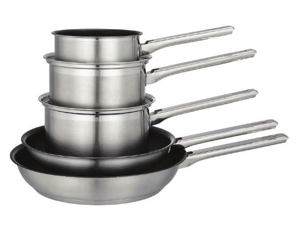 Our ranges The Pan Stainless Steel - Great value range made with durable 18/10 stainless steel.