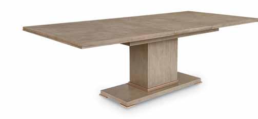 DINING Hudson Floor Mirror shown in Bedford Rectangular Dining Table (with one 22" leaf) 232221-2323 76W x 46D x 30H Simply beautiful, the oak top of the Bedford Rectangular Dining Table is