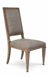 Bleecker Upholstered Back Chair 232203-2323 21.375W x 26.75D x 42.25H The Bleecker Upholstered Back Chair has a distinctive metal grillwork back panel in a graceful design.