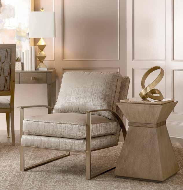 LIVING Bedford Accent Chair shown in 1226 Accolade finish with 5126AA Crystal fabric Cooper Slipper Chair 532523-5323AA 30W x 36D x 35.