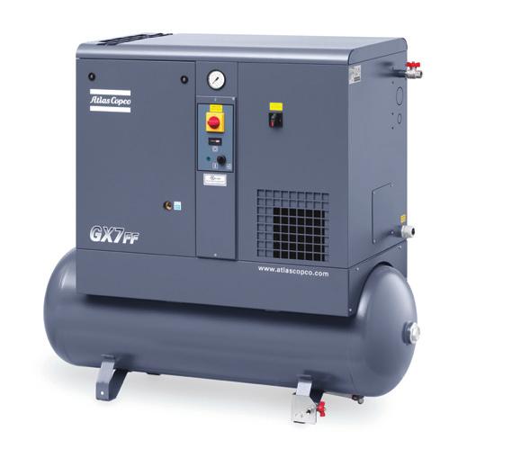 ATLAS COPCO G-SERIES A TRUSTED PARTNER Compared to piston compressors, the GX offers reduced energy consumption and high efficiency.