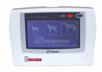 Displays and Controls A standard LifeSense Vet set-up consists of a monitor, moisture trap with filter, Nonin-branded PureLight Lingual clip sensor (Model 2000SL), 1-meter