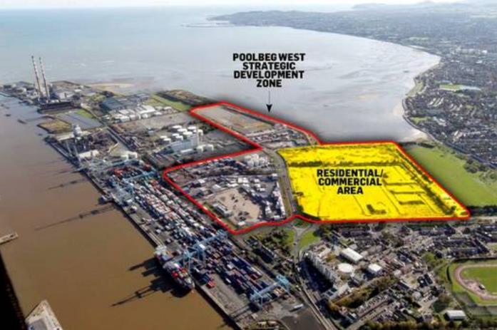 Description of the Poolbeg West SDZ The SDZ is approximately 34 hectares in area and DPC-owned lands comprise half of this total.