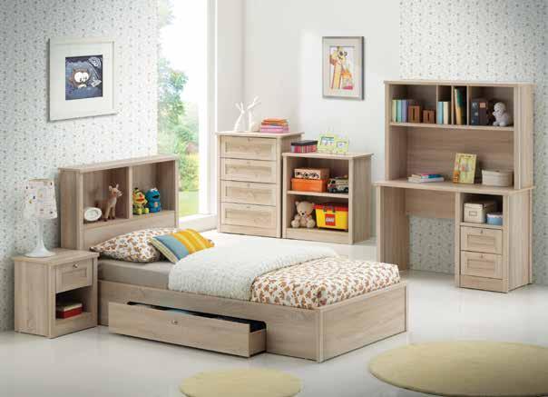 Jaden Bedroom Suite with Drawer Features a modern and functional