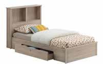 Large single under bed drawer that can be positioned right or left.