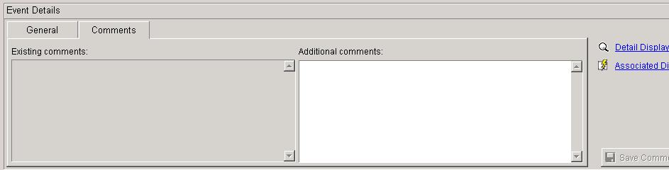 Events Print or display alarm/event summary Adding Comments to an Event If required, you can add comments to events in the Event Summary.
