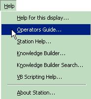 Navigation Navigate with menu bar commands Practice Station Connect to another station using this menu, view the status of the stations, log on a different station to view its properties, and finally