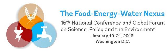 This year s conference focused on The Food-Energy-Water Nexus. Jean was one of seven panel members for the session on Integrating Food-Energy-Water Systems across Space and Time.