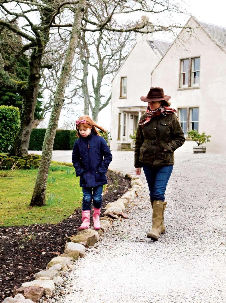 COUNTRY HOUSE SUTHERLAND EXTERIOR Catriona and her daughter Helena go for a walk.