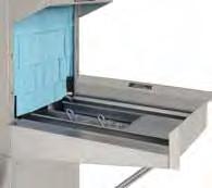 and three-piece scrap screen Standard vertical opening accommodates 18" x 26" sheet pans Wide