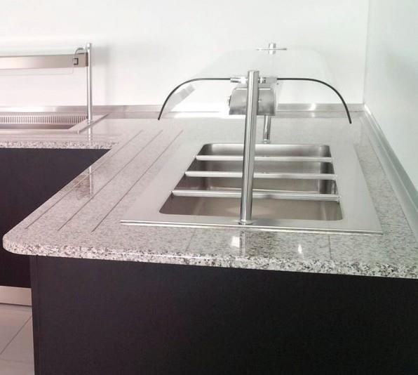 Water bain-marie Stainless steel top AISI 304, th.