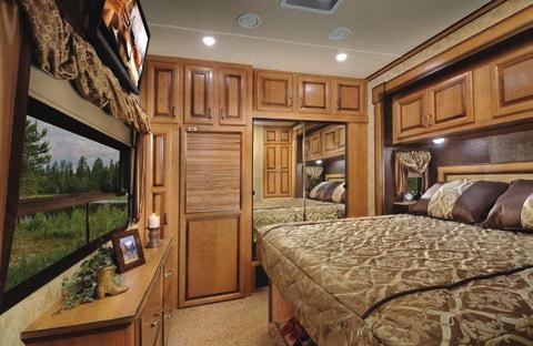 The wide body design and eight foot interior heights provide roomy comfort for family and guests.