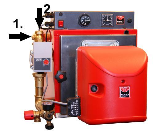 4.1.2 Connection to the central heating system PIPING Take note of the following points, when installing the piping: Install the piping in such a way, that the boiler (cover and dashboard) remains