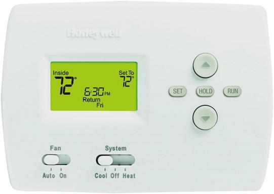 NON-PROGRAMMABLE THERMOSTAT For conventional and heat pump systems 5+2-day programming 24