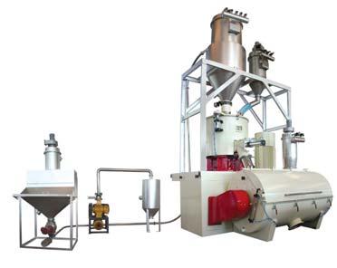 The materials from hot mixer get into the cooling mixer automatically to be cooled, so remained gas is eliminated, and