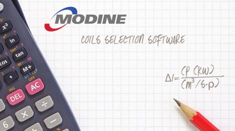 COILS SELECTION SOFTWARE Modine s selection software COILS makes it possible to select and size the ideal Air Blast Cooler for any installation.
