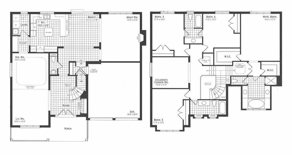 floor plan Main Level Second Level *Original builder